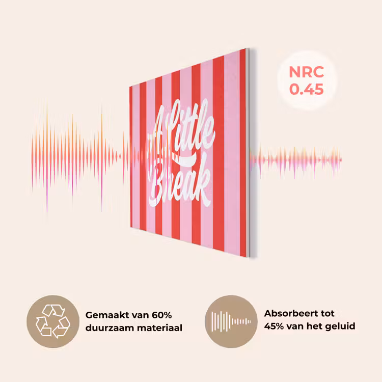 A Little Break - Strepen - Rood - Roze PET vilt klein -USP_NL