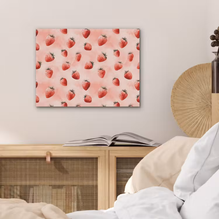 Aardbei - Patroon - Roze PET vilt klein 837 -sfeer3