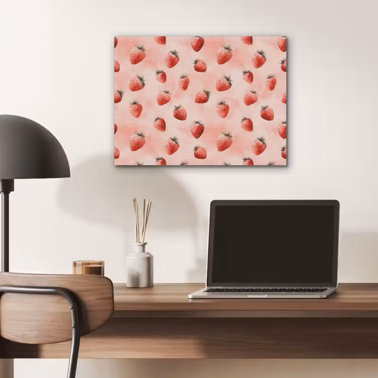 Aardbei - Patroon - Roze PET vilt klein 837 -sfeer5