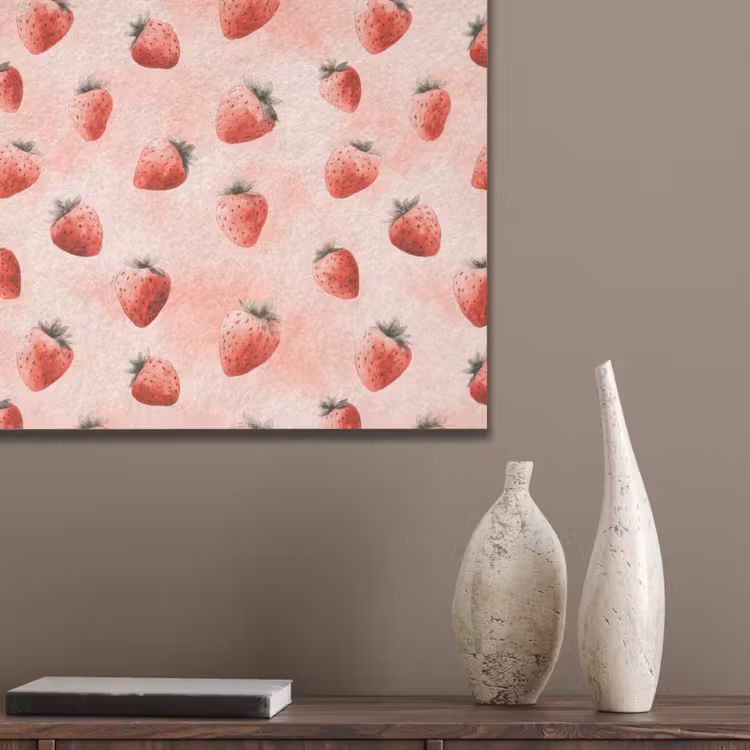 Aardbei - Patroon - Roze PET vilt klein 837 -sfeer6_closeup