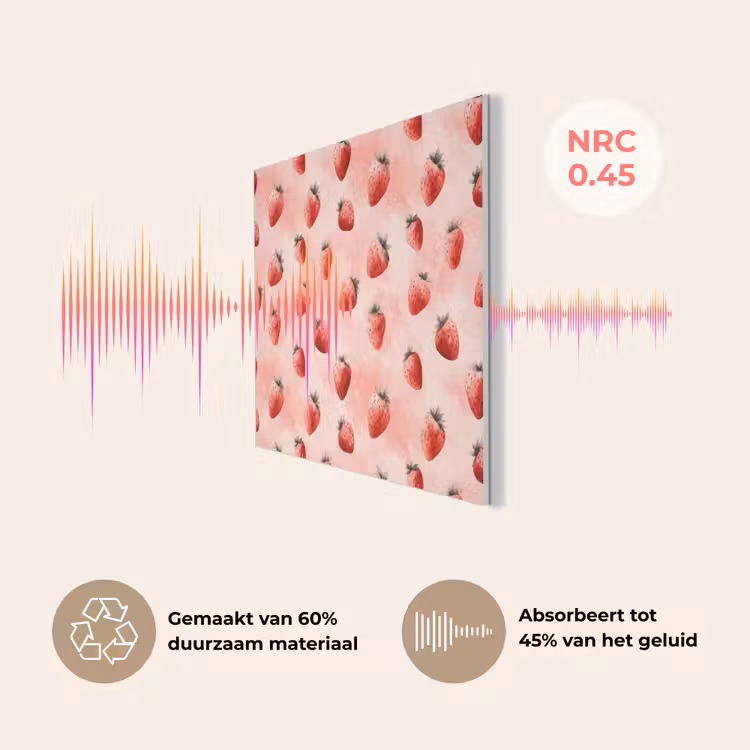 Aardbei - Patroon - Roze PET vilt klein 837 -USP_NL
