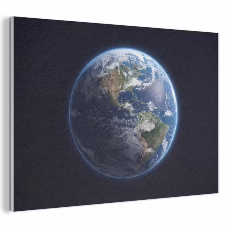 Akoestisch schilderij - Aarde - Ruimte - Kosmos - Aarde - Ruimte - Kosmos PET vilt klein