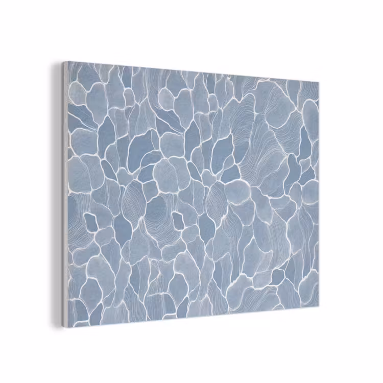 Abstract - Blauw - Bladeren PET vilt klein -3d