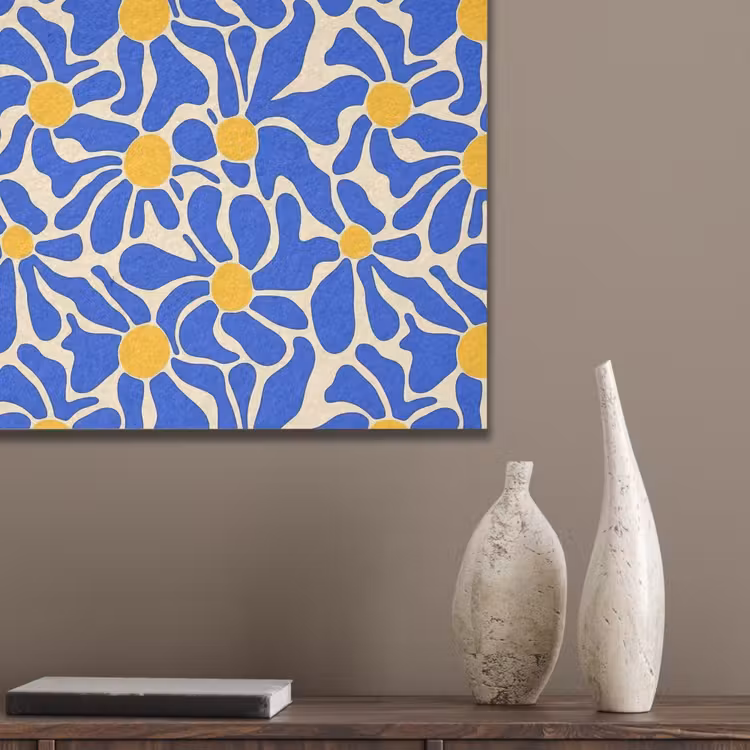 Abstract - Bloem - Blauw PET vilt klein 837 -sfeer6_closeup
