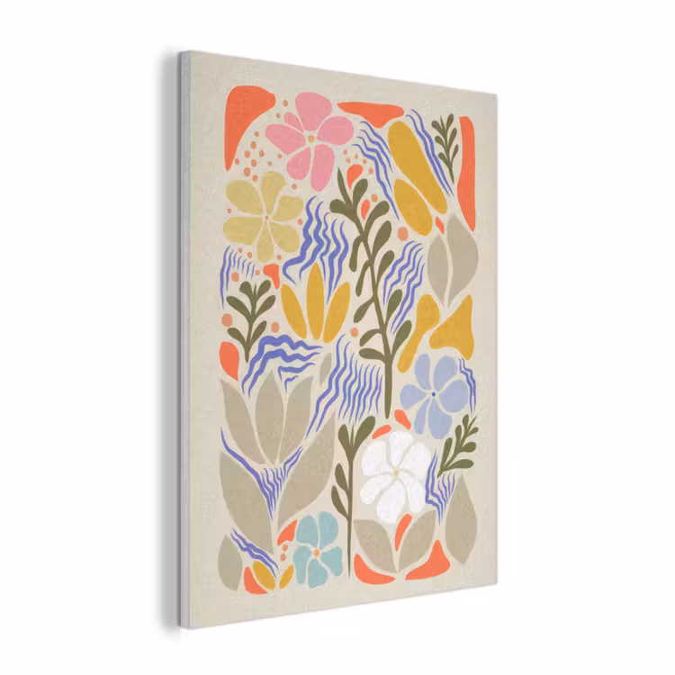 Abstract - Bloemen - Bladeren PET vilt klein -3d