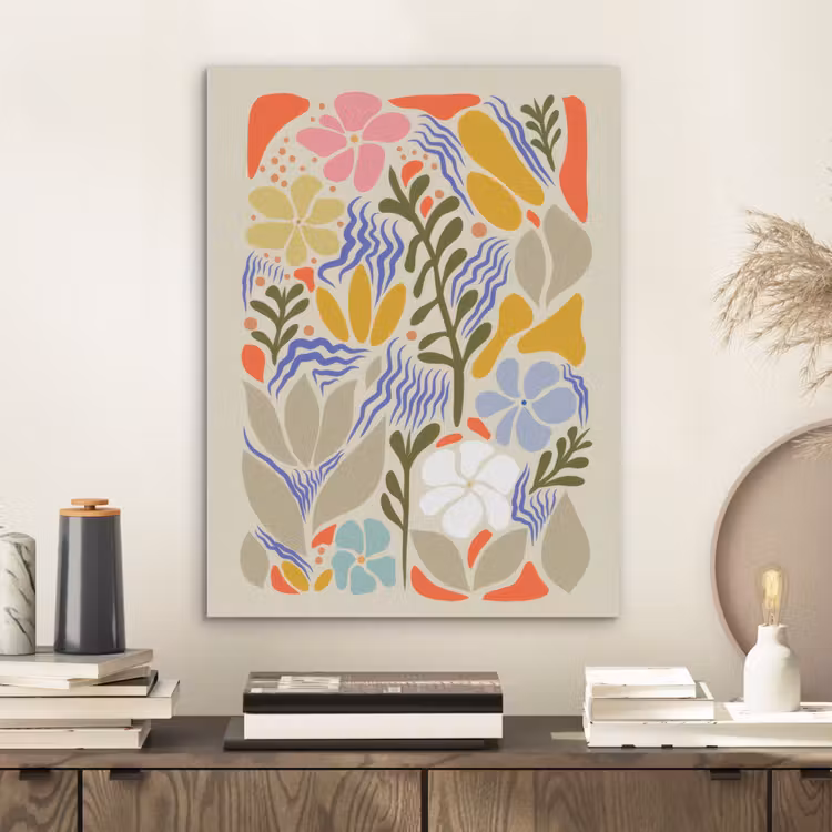 Abstract - Bloemen - Bladeren PET vilt klein -sfeer1