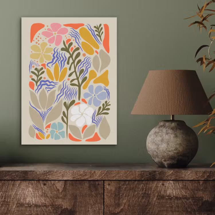 Abstract - Bloemen - Bladeren PET vilt klein -sfeer2