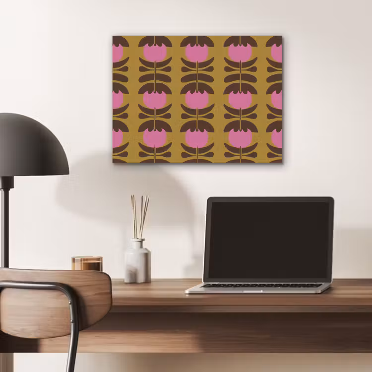 Abstract - Bloemen - Roze PET vilt klein 837 -sfeer5
