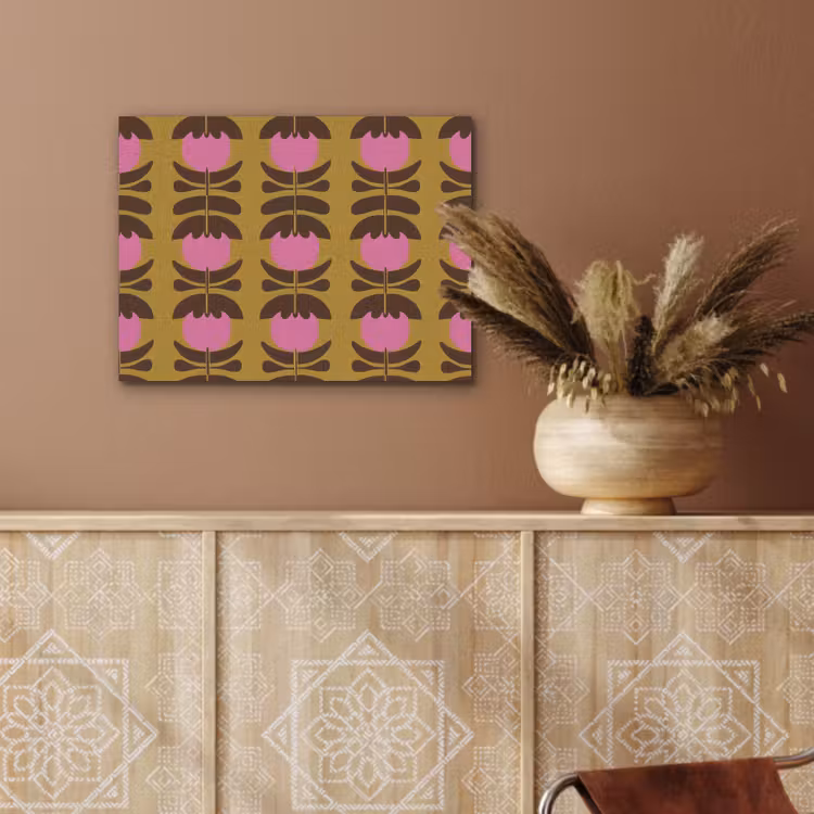 Abstract - Bloemen - Roze PET vilt klein 837 -sfeer4
