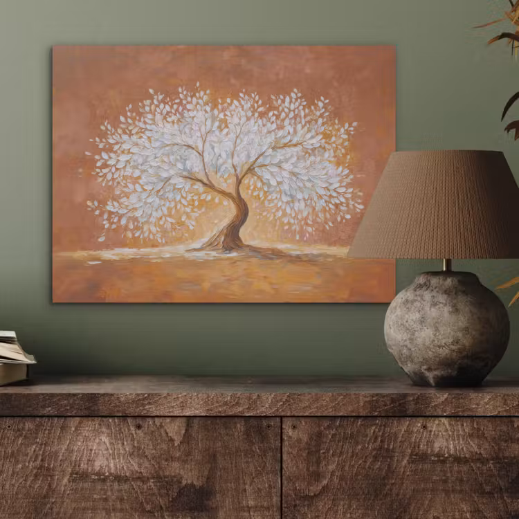 Abstract - Boom - Wit - Bladeren PET vilt klein -sfeer2