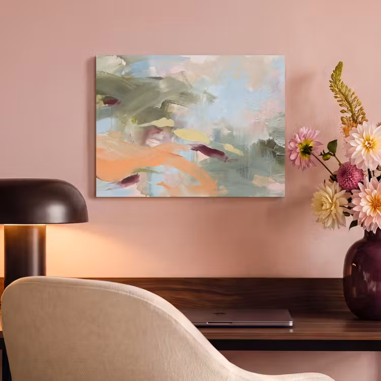 Abstract - Borstelstreken - Kunst - Modern - Pastel PET vilt klein -sfeer3