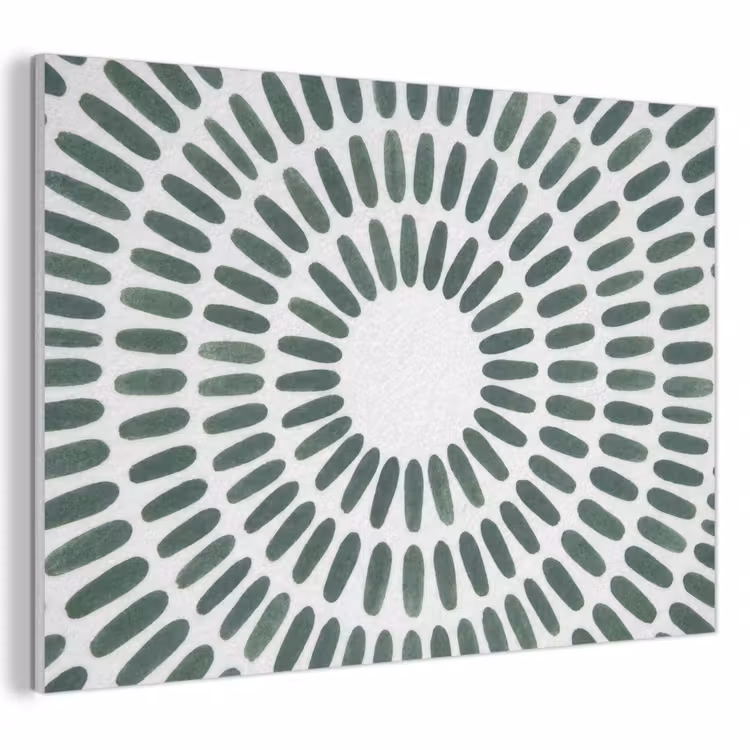 Abstract - Cirkel - Patroon - Modern - Groen PET vilt klein -3d