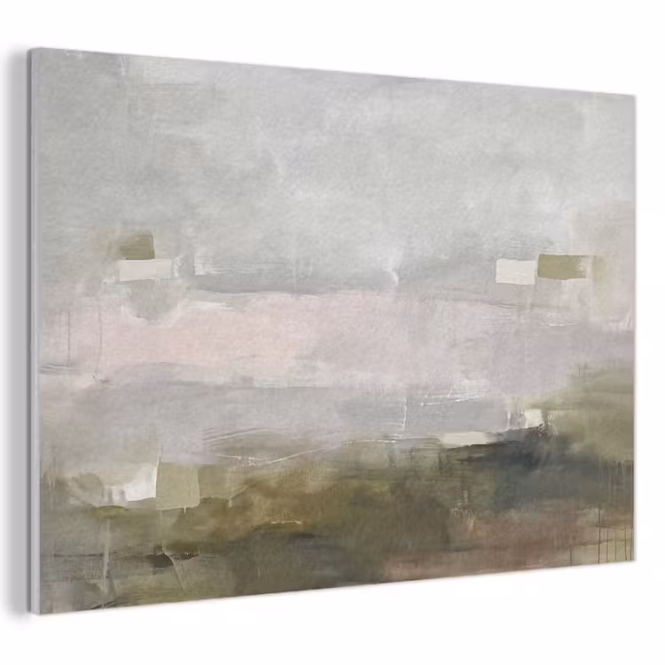 Abstract - Gelaagd - Kunst - Modern - Grijs-Groen PET vilt klein -3d