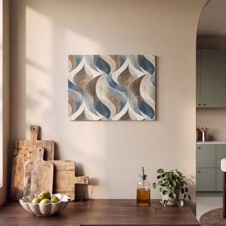 Abstract - Golven - Kleurrijk PET vilt klein 837 -sfeer2