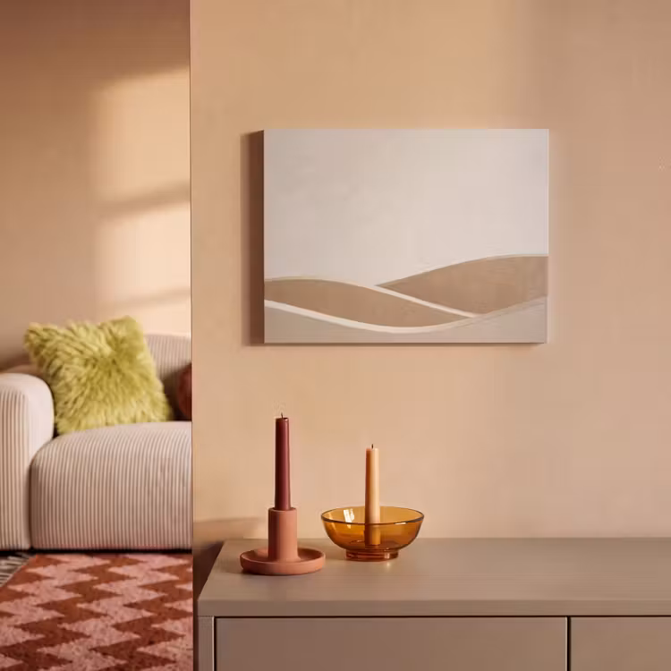 Abstract - Golven - Modern - Beige PET vilt klein -sfeer1