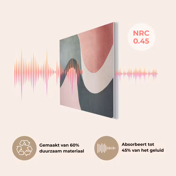 Abstract - Golven - Sierlijk - Roze PET vilt klein -USP_NL