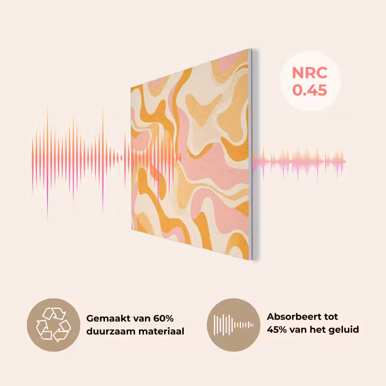 Abstract - Golvend - Oranje PET vilt klein -USP_NL