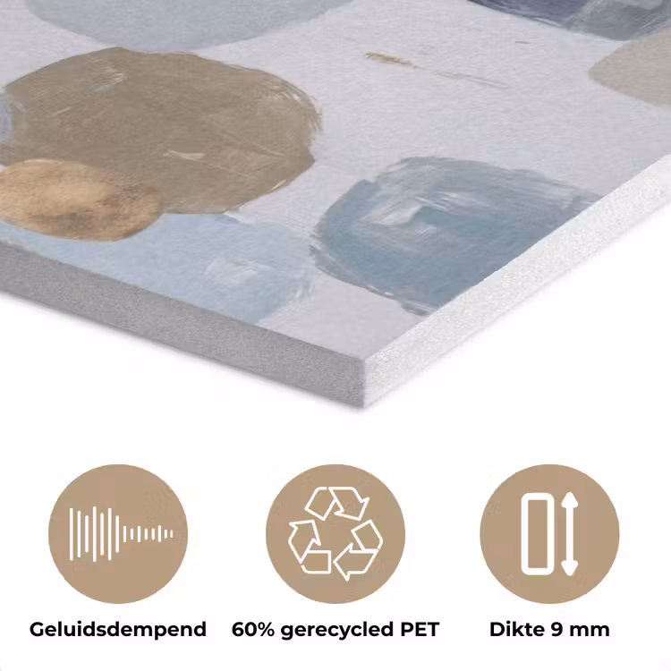 Abstract - Goud - Vormen PET vilt klein -closeup_NL