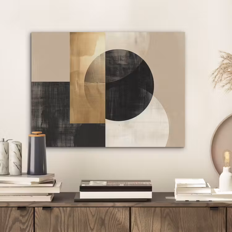 Abstract - Goud - Zwart - Kunst PET vilt klein -sfeer1