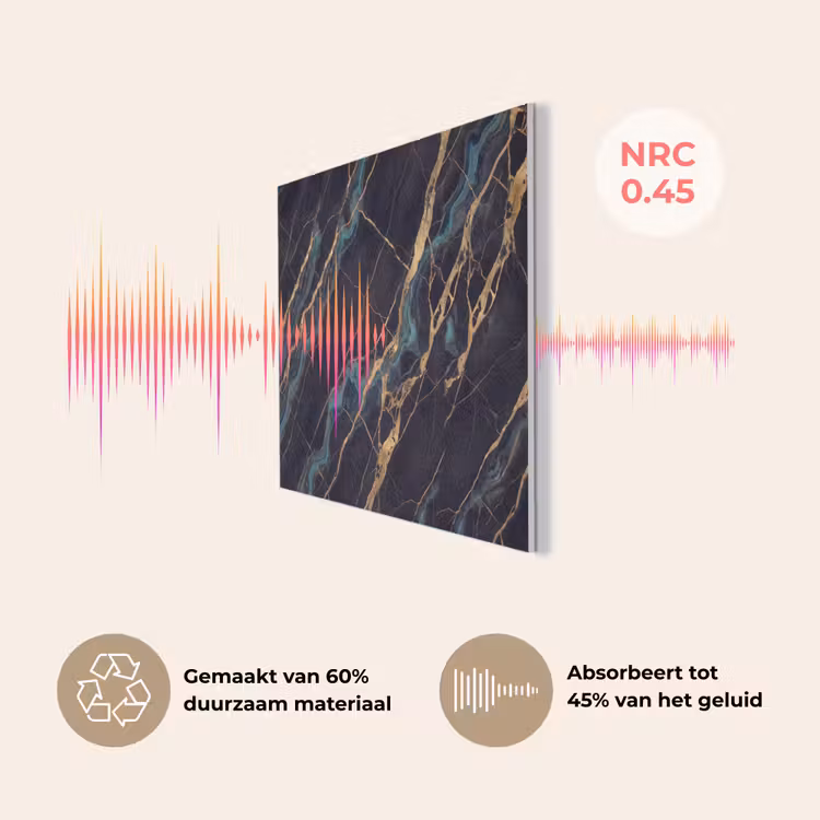 Abstract - Gouden lijnen - Kunst - Modern - Zwart PET vilt klein -USP_NL