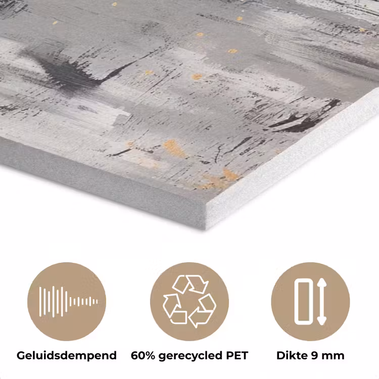Abstract - Hert - Gewei - Goud PET vilt klein -closeup_NL