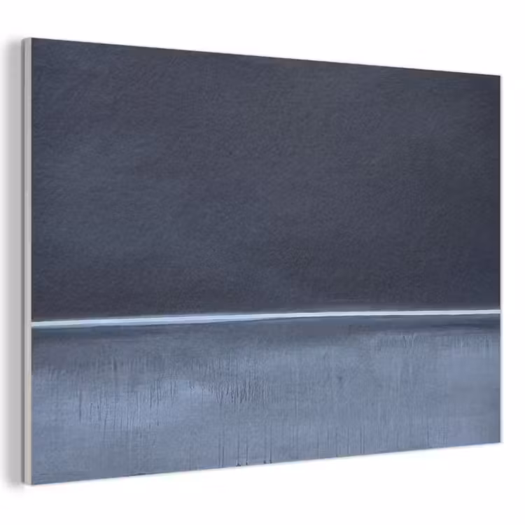 Abstract - Horizontale lijn - Minimalistisch - Donkerblauw - Kunst PET vilt klein -3d