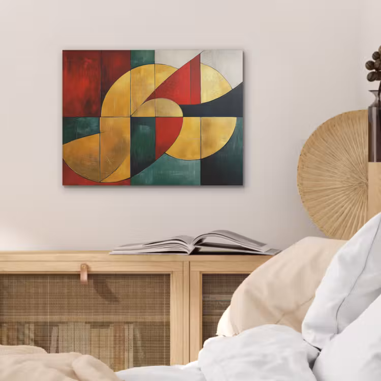 Abstract - Kerst - Goud - Rood - Groen PET vilt klein -sfeer3