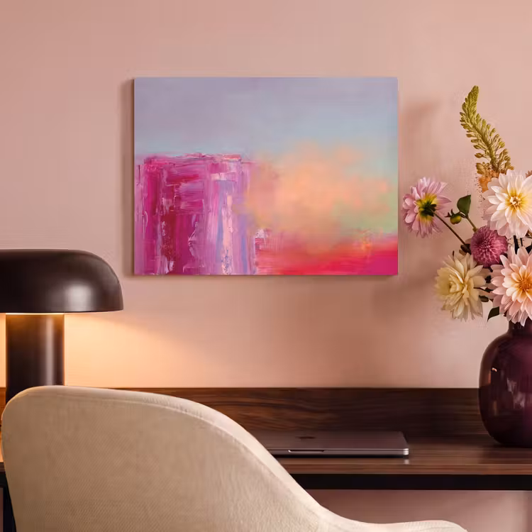 Abstract - Kleuren - Modern - Roze PET vilt klein -sfeer3