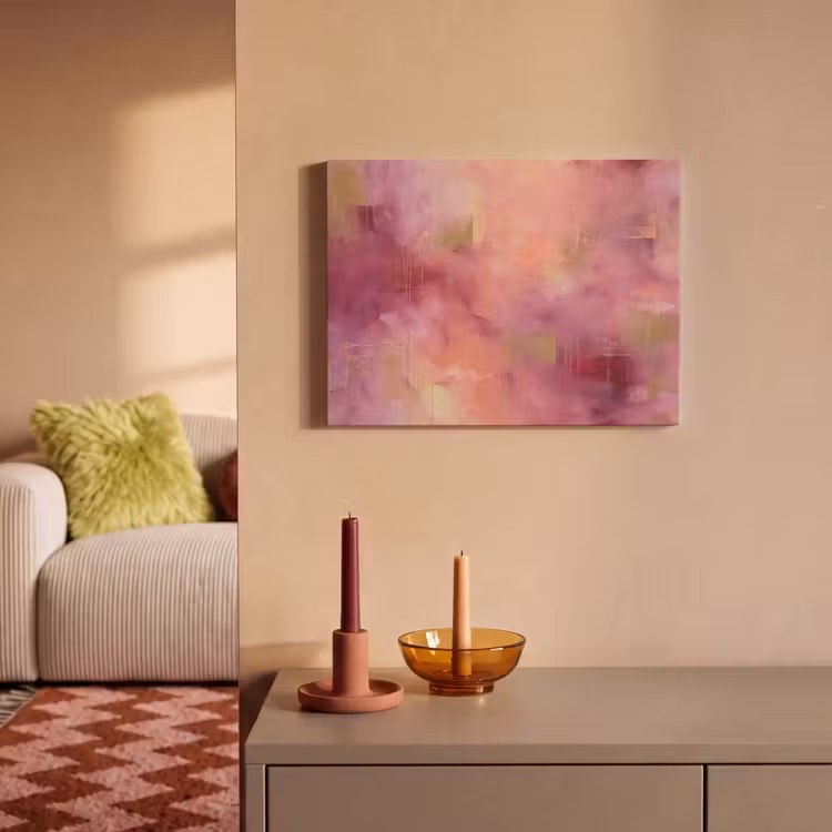 Abstract - Kleuren - Modern - Roze - Paars PET vilt klein -sfeer1