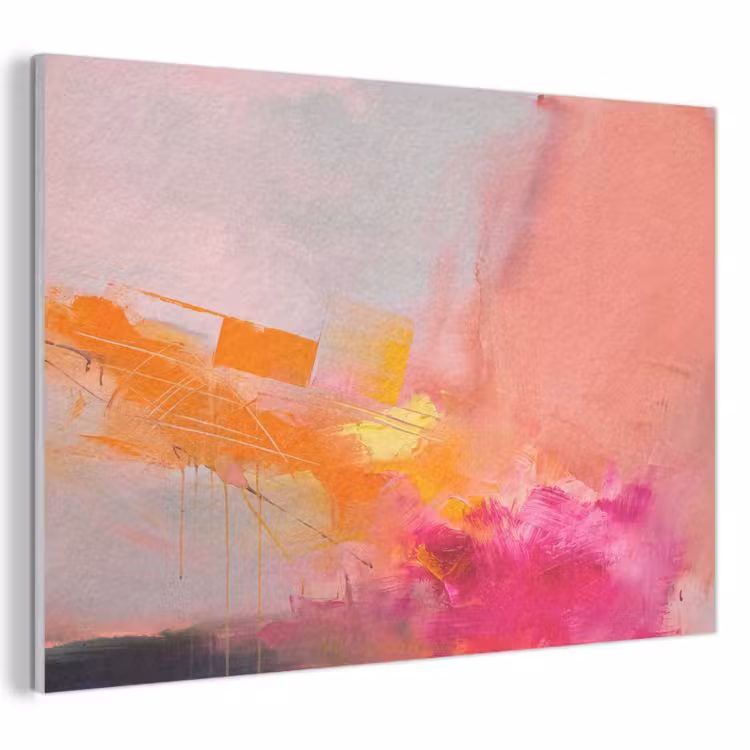 Abstract - Kleurrijk - Modern - Roze PET vilt klein -3d