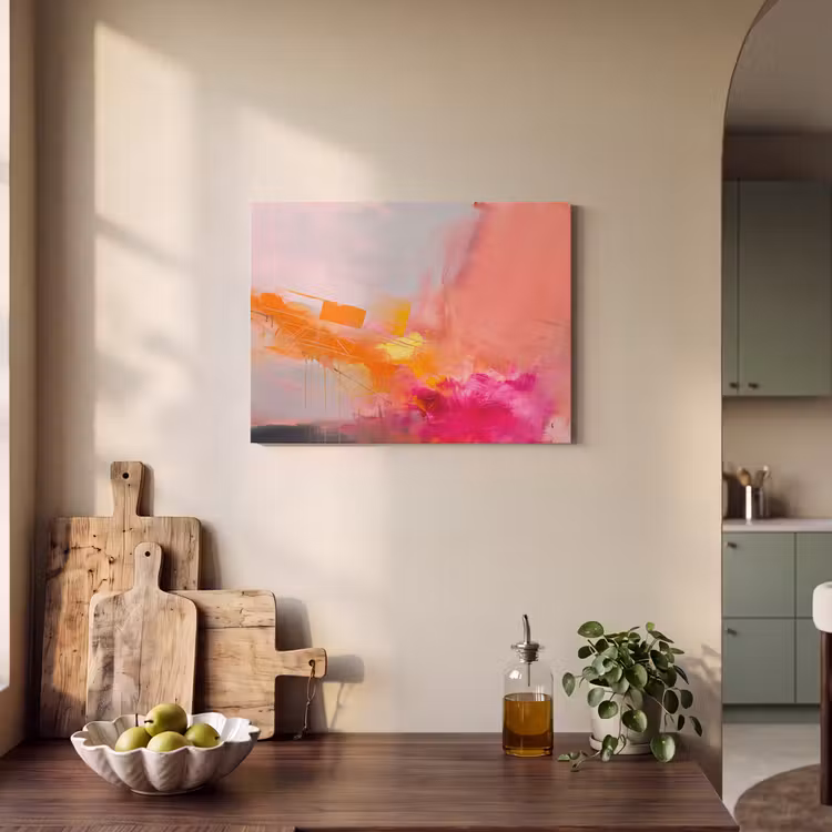 Abstract - Kleurrijk - Modern - Roze PET vilt klein -sfeer2