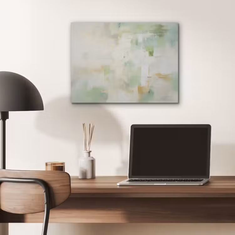 Abstract - Kunst - Wit - Groen - Modern PET vilt klein -sfeer5