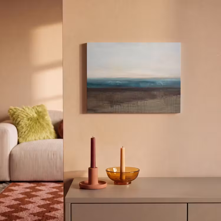 Abstract - Landschap - Horizon - Blauw - Modern PET vilt klein -sfeer1