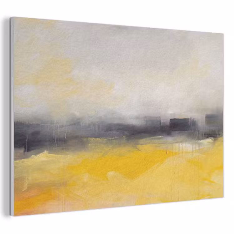 Abstract - Landschap - Modern - Geel PET vilt klein -3d
