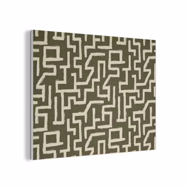 Abstract - Lijnen - Groen PET vilt klein 837 -3d