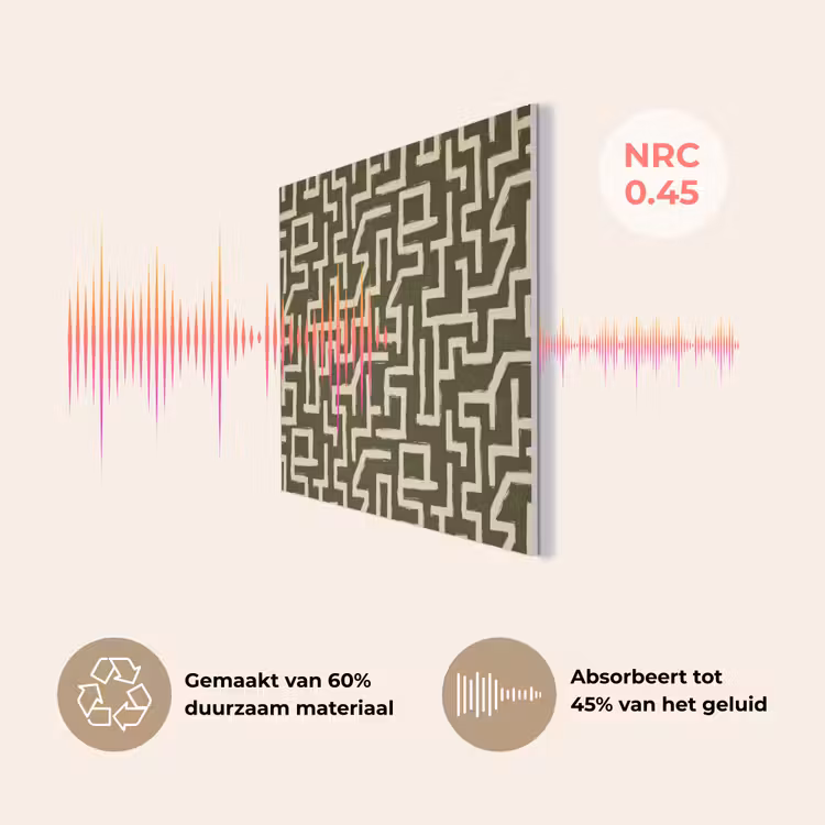 Abstract - Lijnen - Groen PET vilt klein 837 -USP_NL