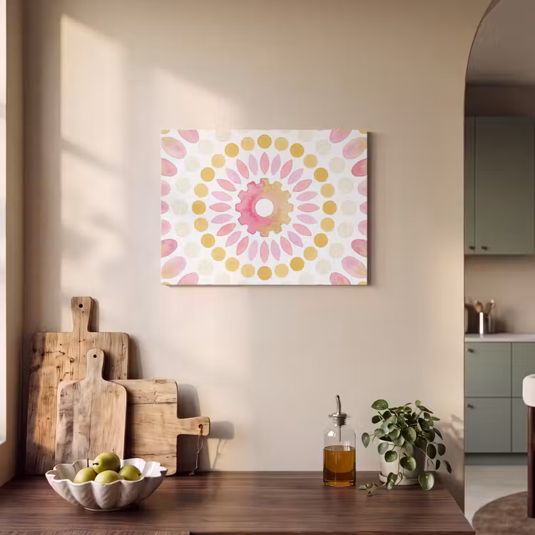 Abstract - Mandala - Kunst - Modern - Roze PET vilt klein -sfeer2