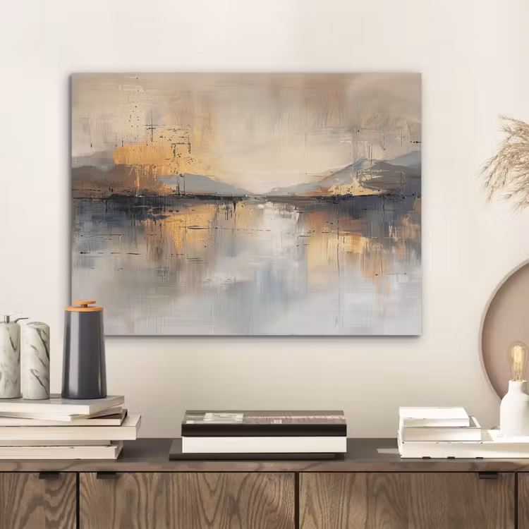 Abstract - Modern - Beige - Aesthetic - Goud PET vilt klein -sfeer1