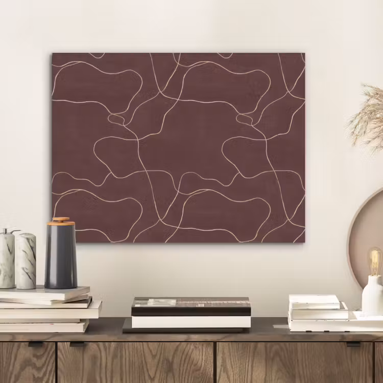 Abstract - Modern - Bruin PET vilt klein 837 -sfeer1