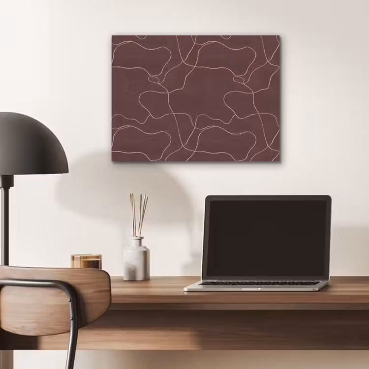 Abstract - Modern - Bruin PET vilt klein 837 -sfeer5