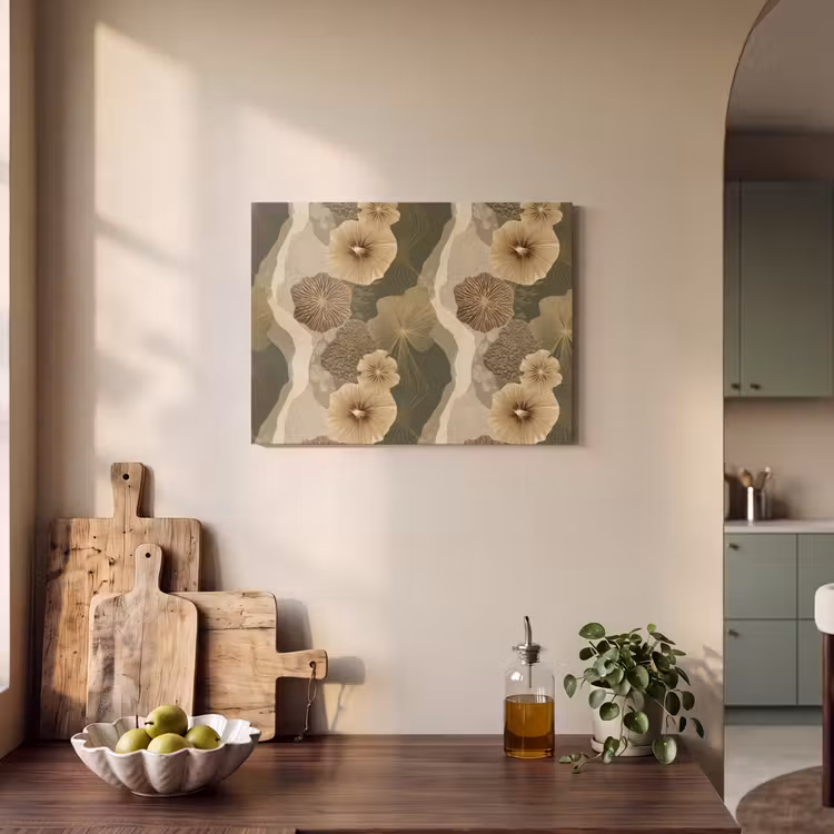 Abstract - Modern - Groen PET vilt klein 837 -sfeer2