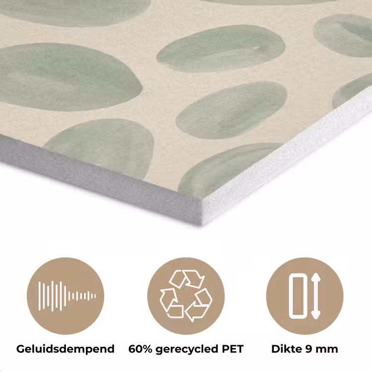 Abstract - Patroon - Organisch - Groen - Modern PET vilt klein -closeup_NL