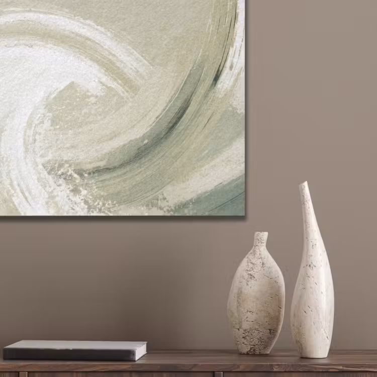 Abstract - Penseelstreken - Golven - Groen PET vilt klein -sfeer6_closeup