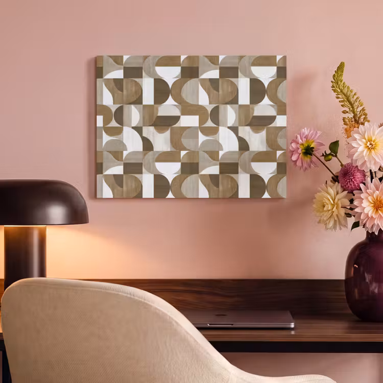 Abstract - Retro - Bruin PET vilt klein 837 -sfeer3
