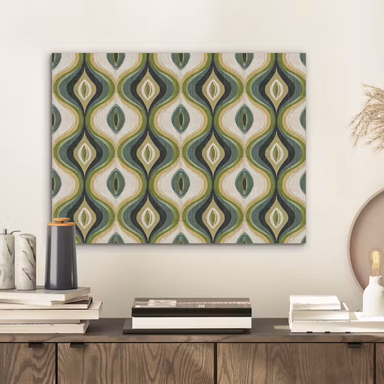 Abstract - Ritmisch - Groen PET vilt klein 837 -sfeer1
