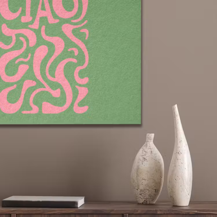 Abstract - Roze - Ciao - Vormen PET vilt klein -sfeer6_closeup