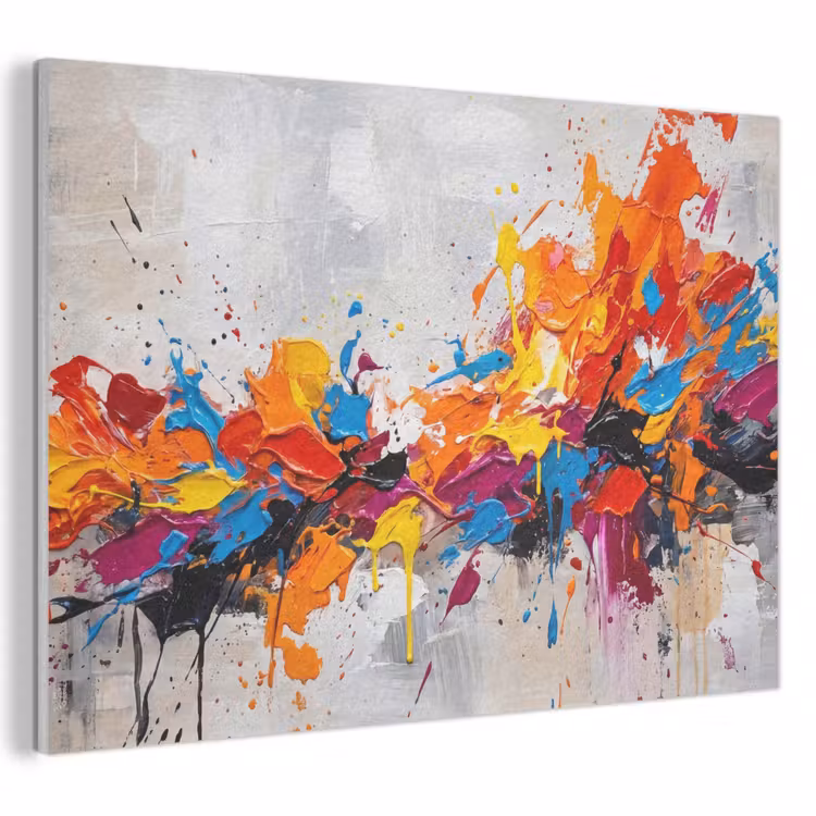 Abstract - Schilderij - Kleurrijk - Dynamisch PET vilt klein -3d