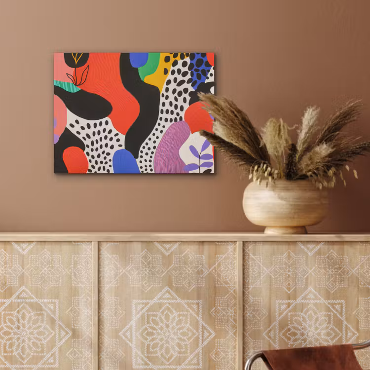 Abstract - Vormen - Kleuren - Stippen PET vilt klein -sfeer4