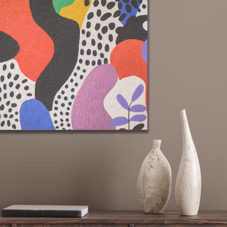 Abstract - Vormen - Kleuren - Stippen PET vilt klein -sfeer6_closeup