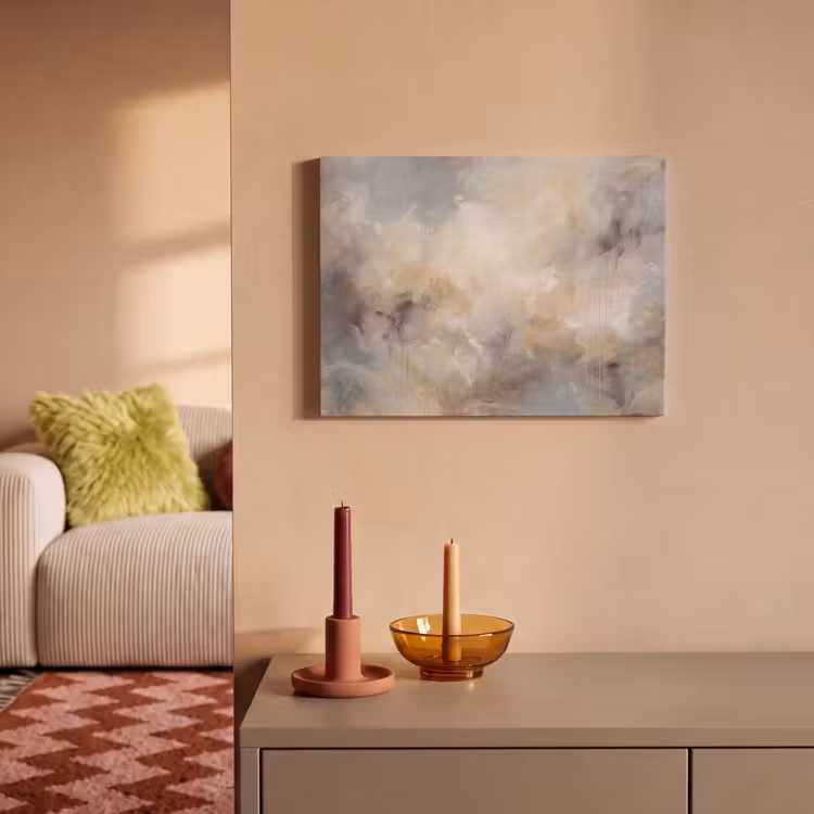 Abstract - Wolken - Sfeervol - Beige - Grijs PET vilt klein -sfeer1